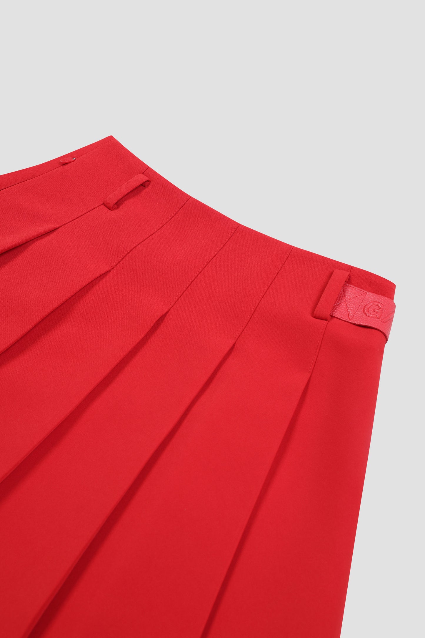 POCKET PLEATS SKIRT(WOMEN)레드